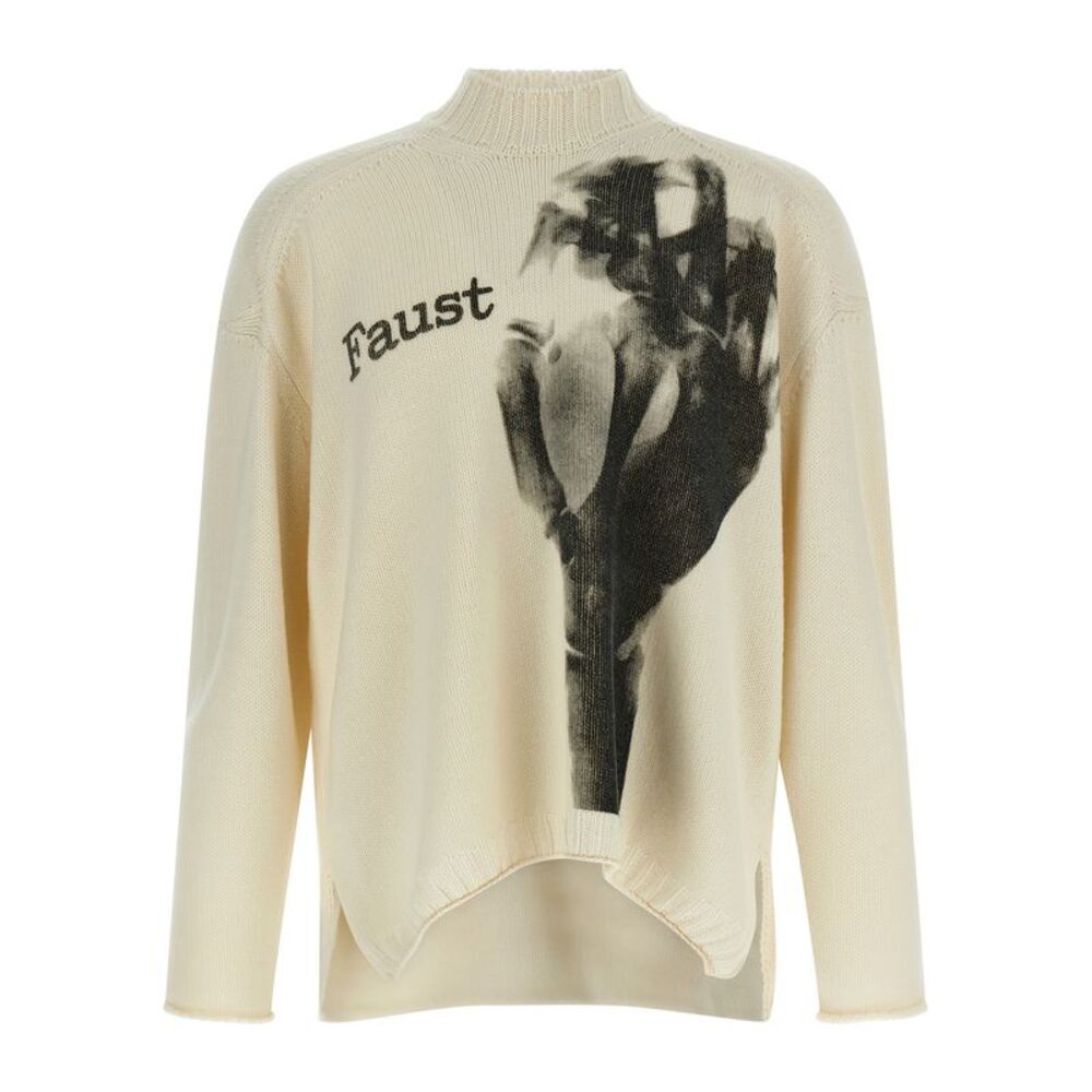 Undercover White Wool Men's Cardigan